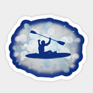 Kayak On The Water Sticker